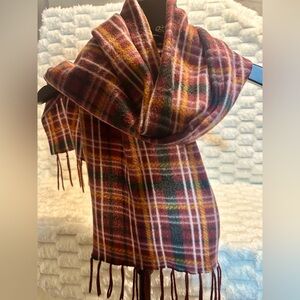 Women Cozy Multicolor Plaid Scarf